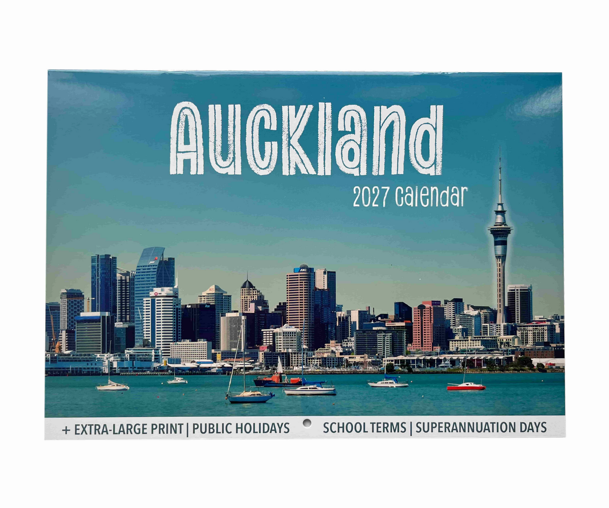 2027 Calendar A4 Auckland 30.5x21.5cm