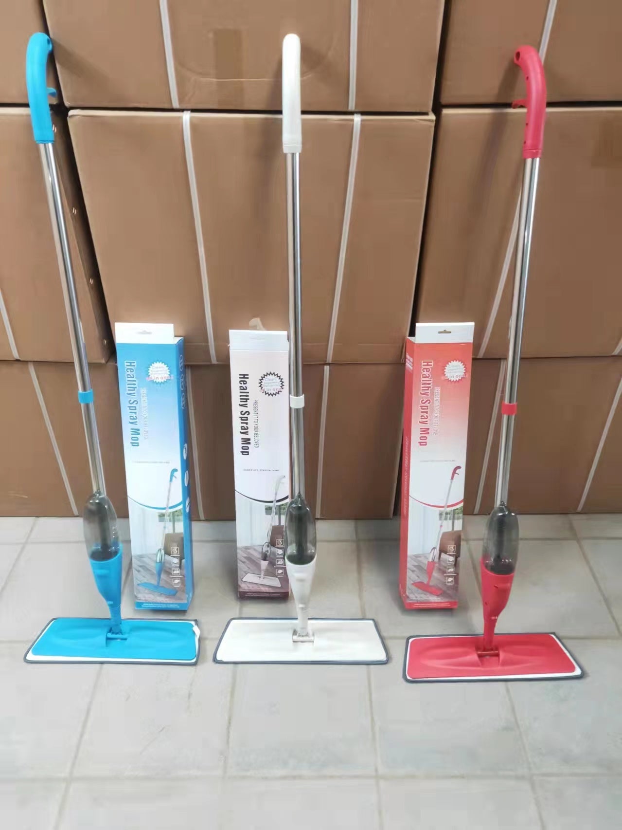 Spray Mop (125cm, Mop Head 39×11cm)
