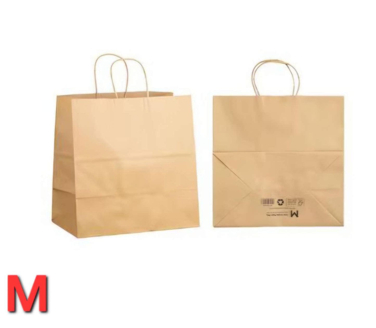 Brown Twist Handle Paper Bag – Medium, Pack of 25