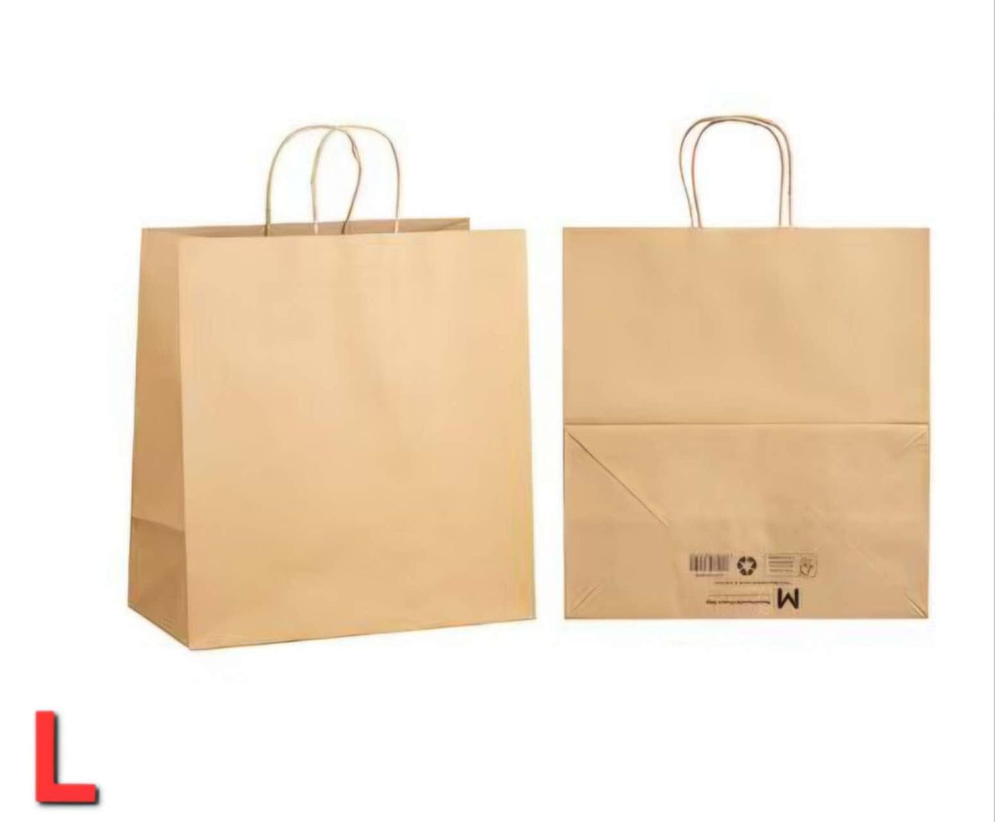 Brown Twist Handle Paper Bag – Large, Pack of 25