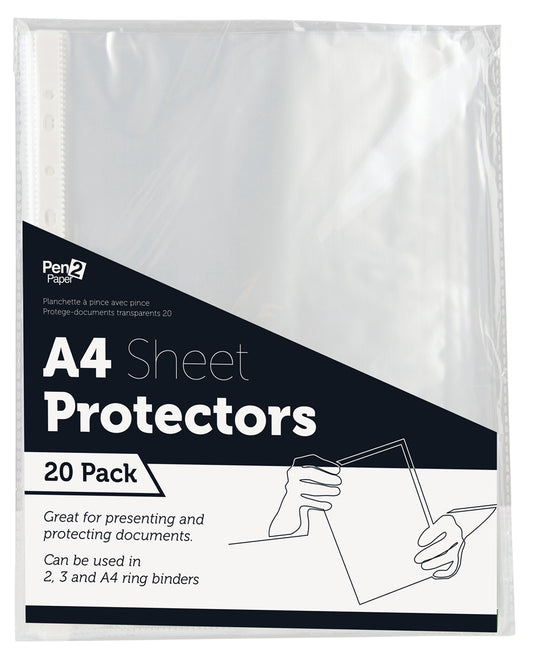 Sheet Protectors A4 20 Pack