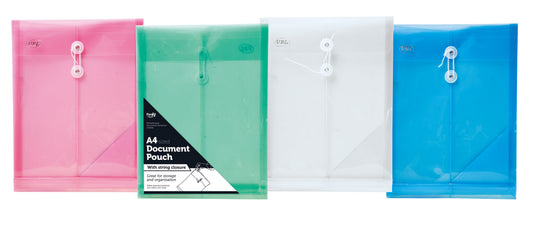 Document Pouch A4 4 Assorted