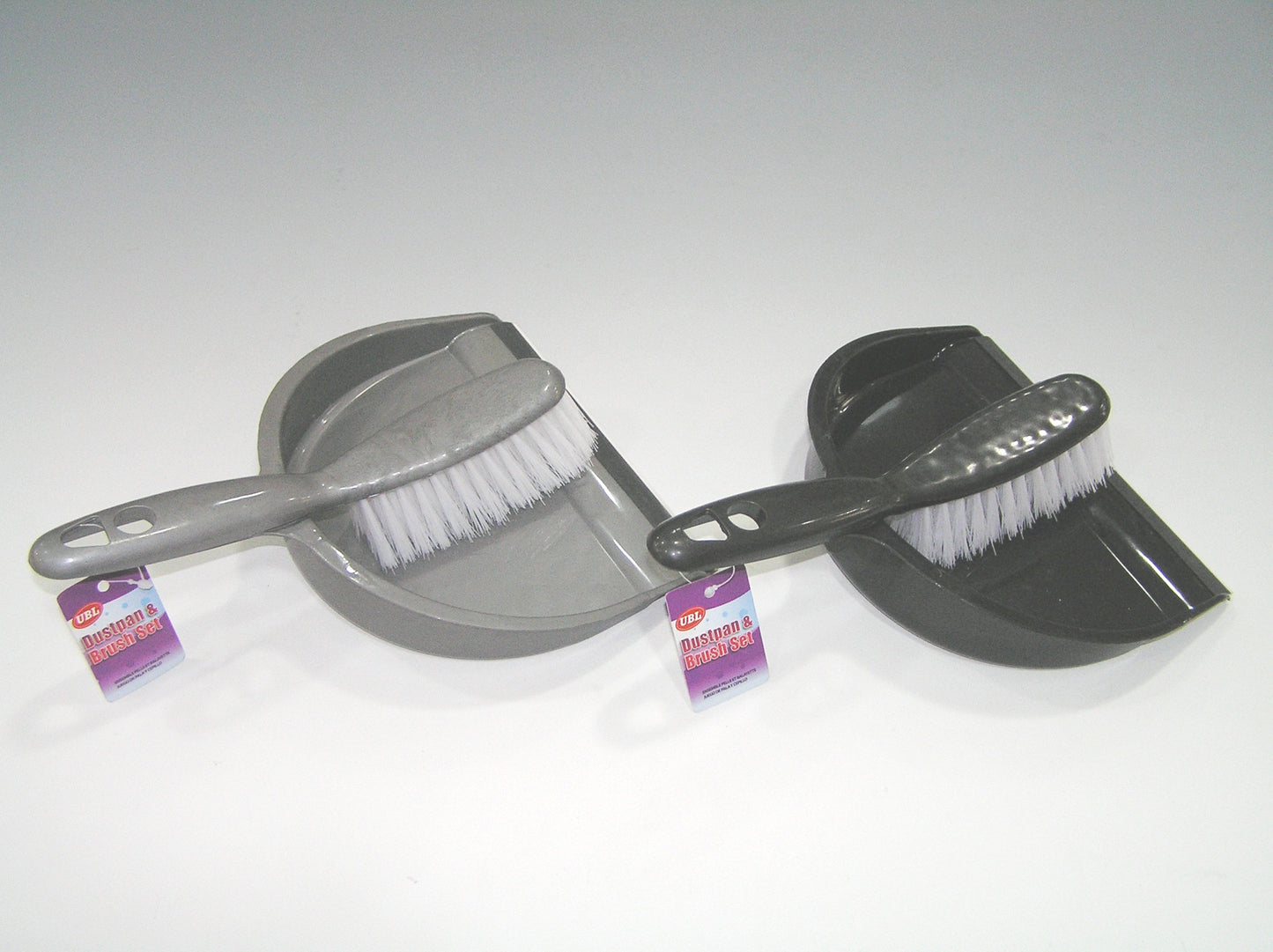 Dustpan and Brush Set (Silver/Black)