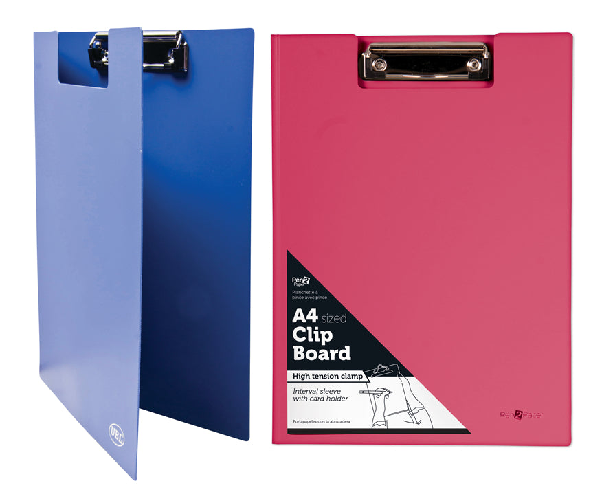 Clipboard with Cover A4 4 Assorted