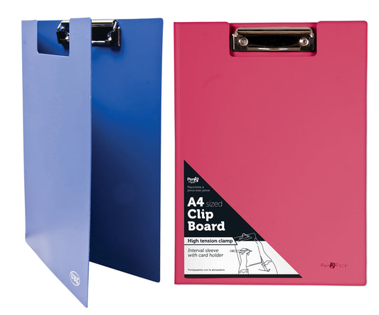 Clipboard with Cover A4 4 Assorted
