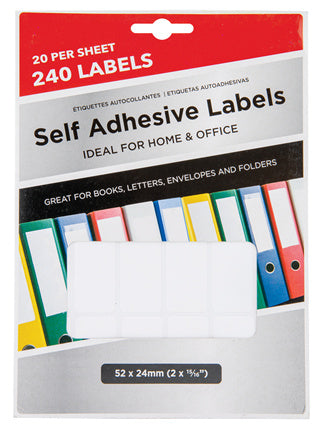 Adhesive Labels 52×24mm, 240 Labels