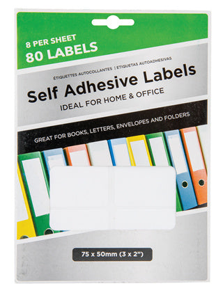 Adhesive Labels 75×50mm, 80 Labels