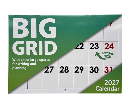 2027 Calendar A4 Big Grid 30.5x21.5cm