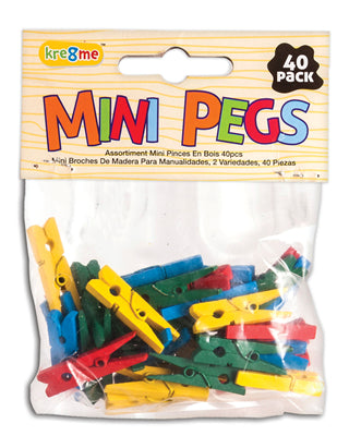 Craft Pegs Mini Coloured