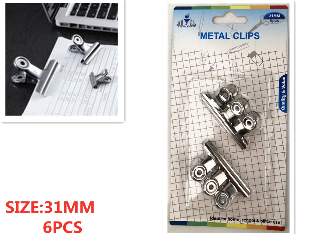 Metal Clips 31mm, 6 Pack