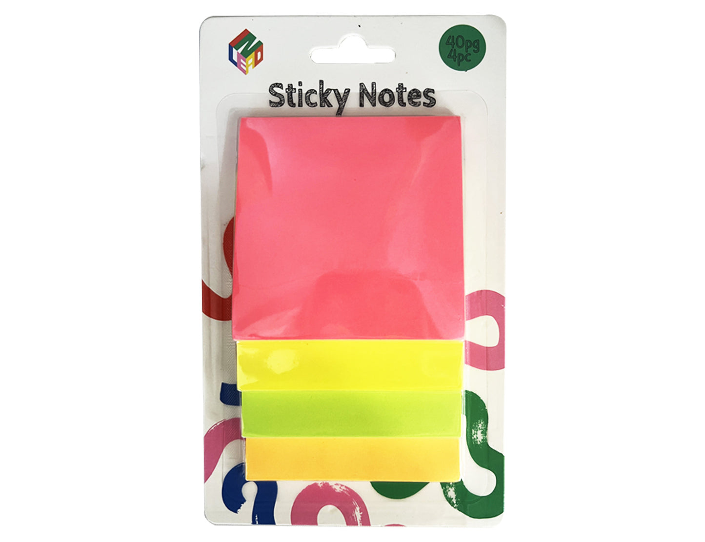 Sticky Notes 3×3", 40 Sheets – 4 Pack