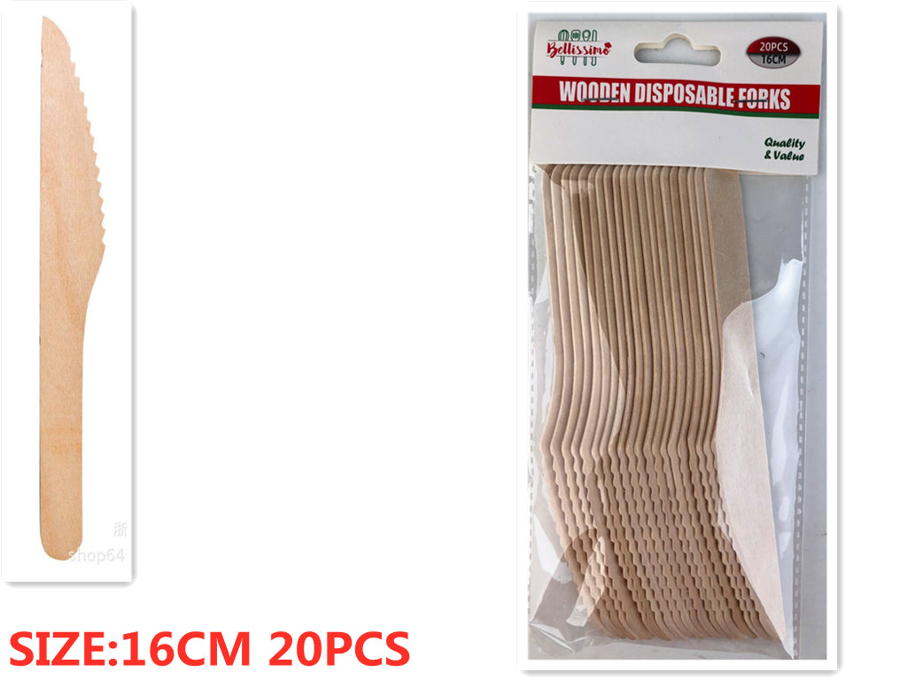Wooden Disposable Knives (20pcs)