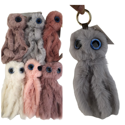 Fur Octopus Key Chain