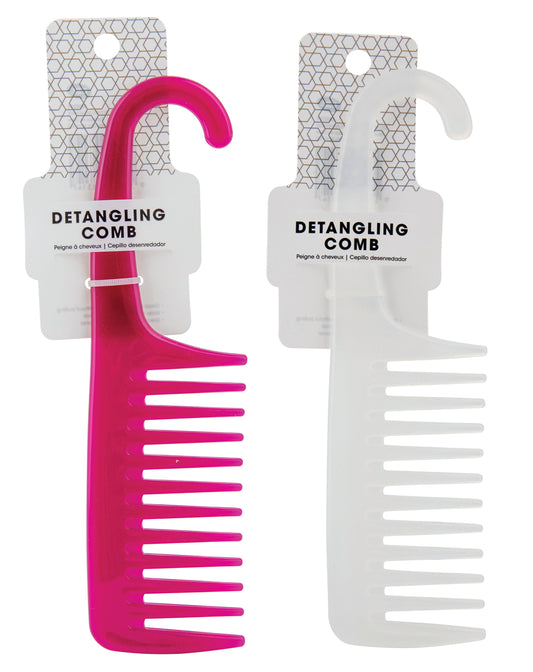 Shower Comb Detangling with Hook