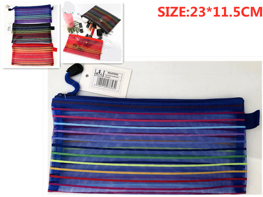 Document Zipper Bag Rainbow B6 23*11.5cm