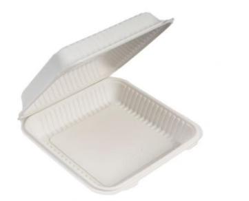 Cornstarch Takeaway Boxes 23.5×23.5×7.5cm-pack of 50