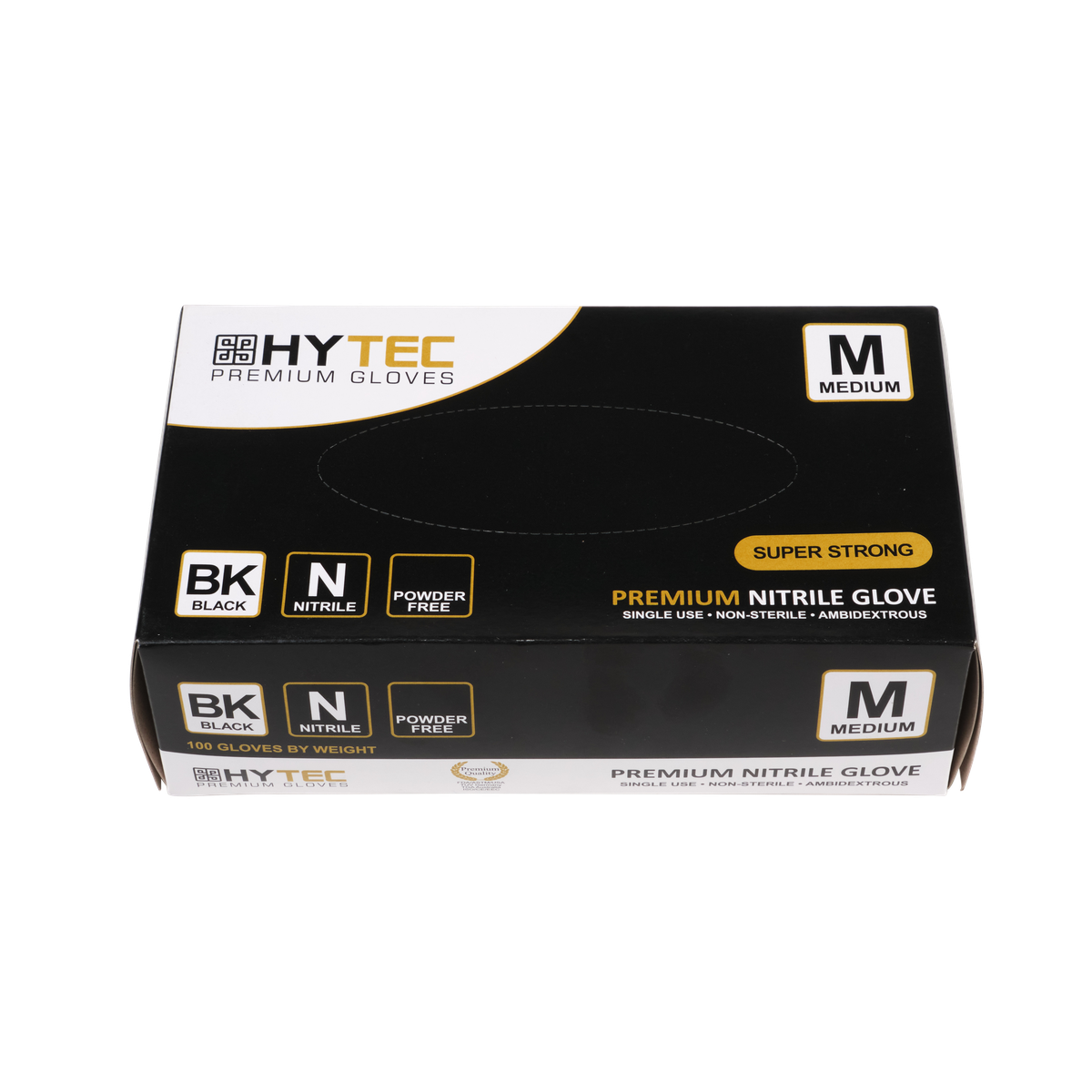 Hytec Premium Black Nitrile Gloves, Powder Free