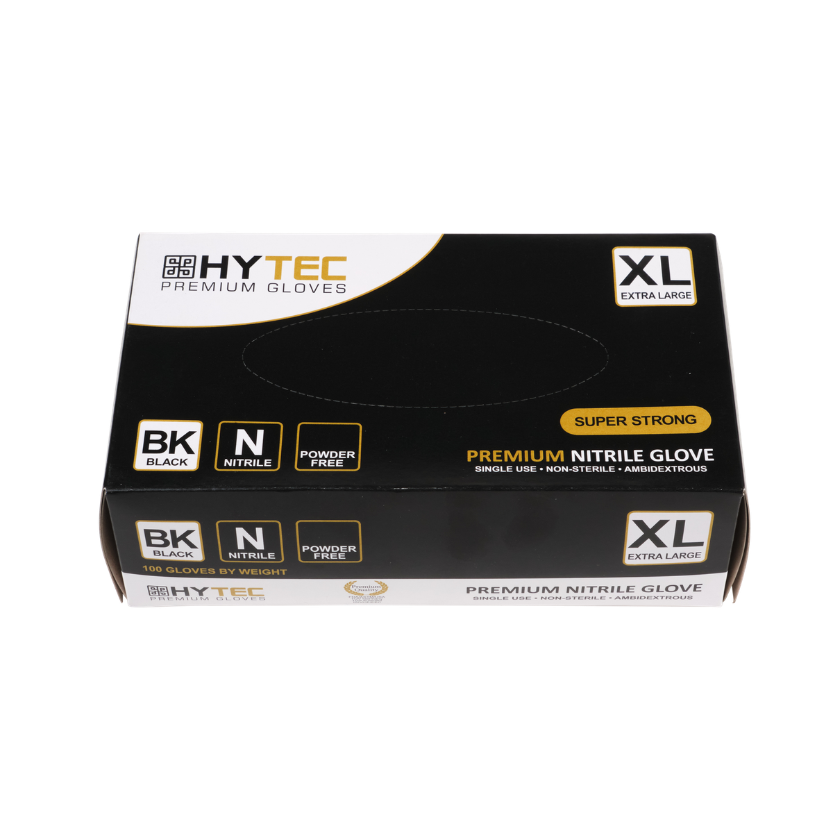 Hytec Premium Black Nitrile Gloves, Powder Free