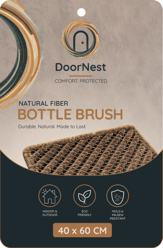 Doornest Natural Fiber Bottle Brush Mat 40x60cm