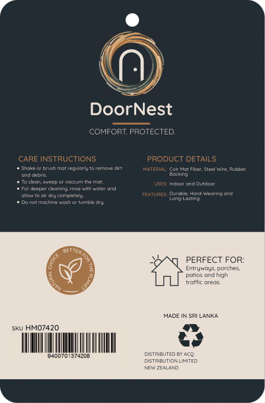 Doornest Natural Fiber Bottle Brush Mat 50x80cm