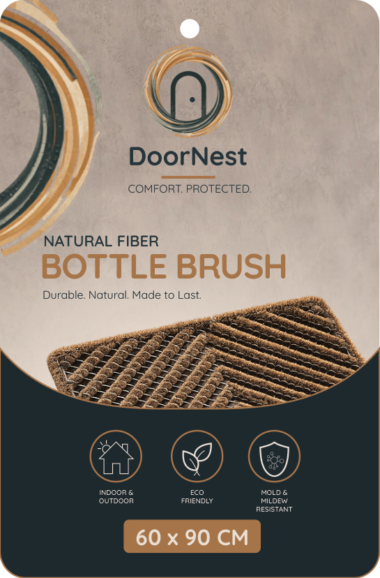 Doornest Natural Fiber Bottle Brush Mat 60x90cm