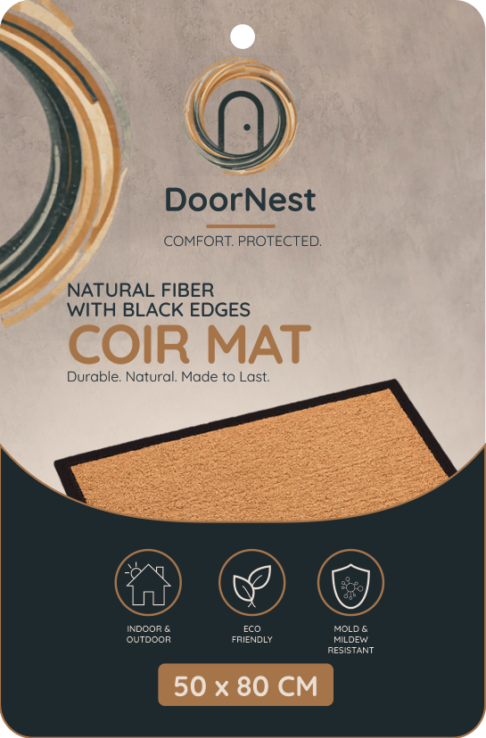 Doornest Natural Fiber Coir Mat 50x80cm (Black Edge)